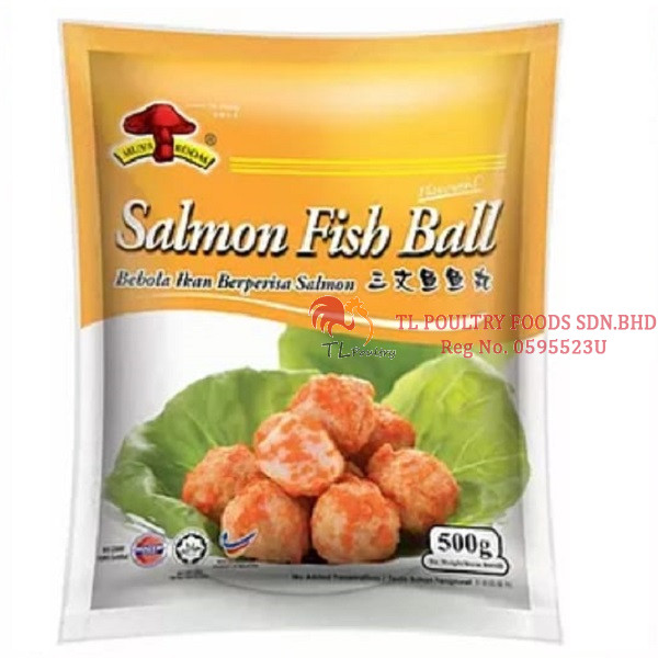 SALMON FLAVOURED FISH BALL 500G