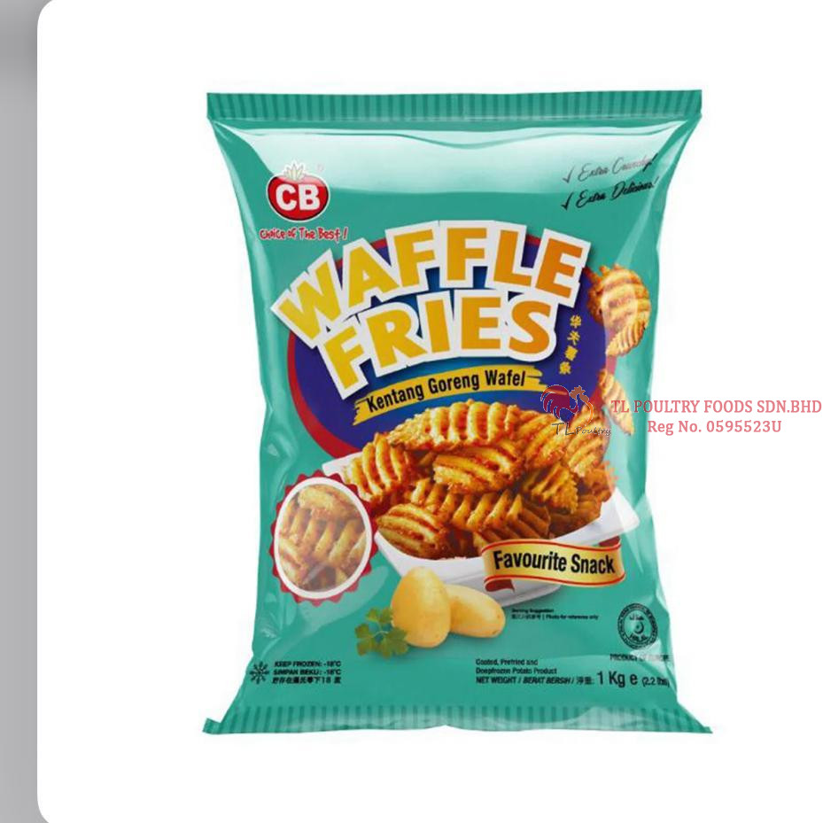 CB WAFFLE FRIES 1KG