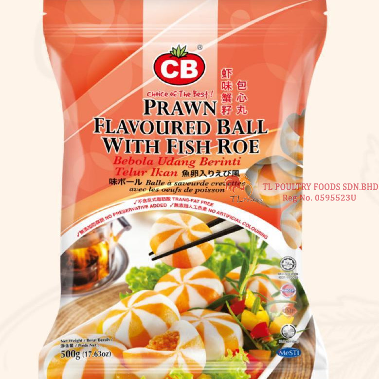 CB PRAWN FLAVOURED BALL WITH FISH ROE