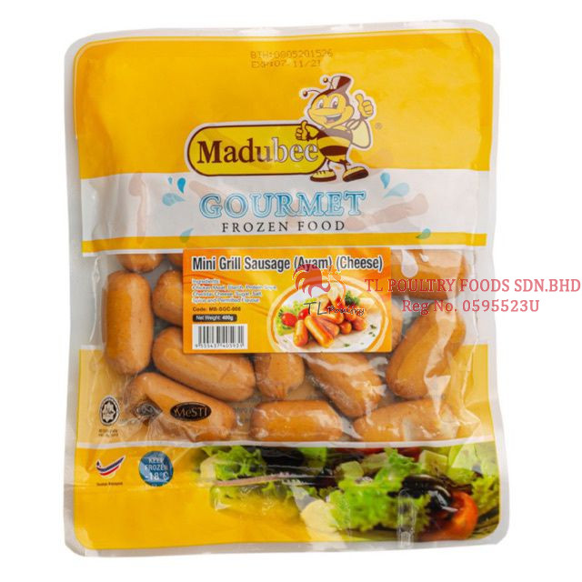 MADUBEE MINI GRILL SAUSAGE (CHEESE) 400GM