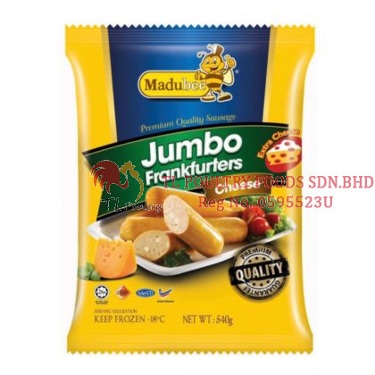 MADUBEE JUMBO FRANKFURTER CHEESE 450GM