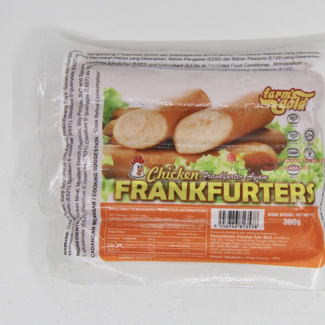 FARM GOLD CHICKEN FRANKFURTER 300GM