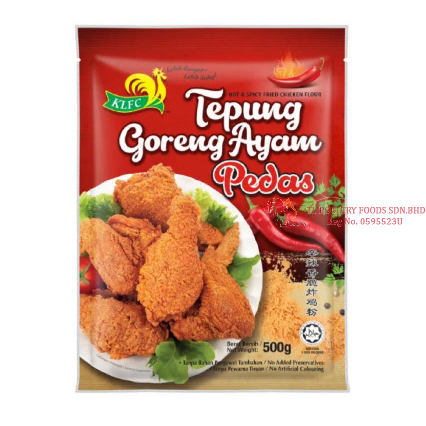 KLFC CHICKEN SEASONING FLOUR (HOT&SPICY) 500GM