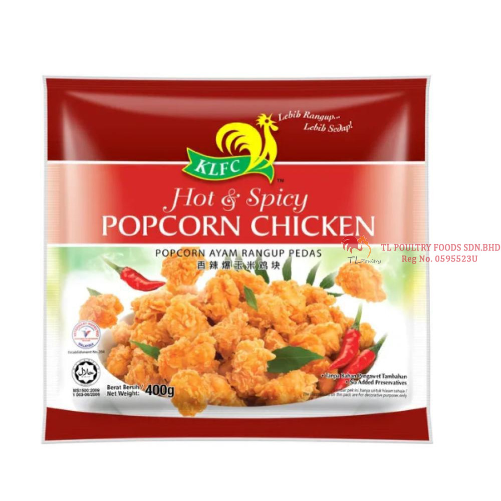 KLFC POPCORN CHICKEN (HOT&SPICY) 400GM