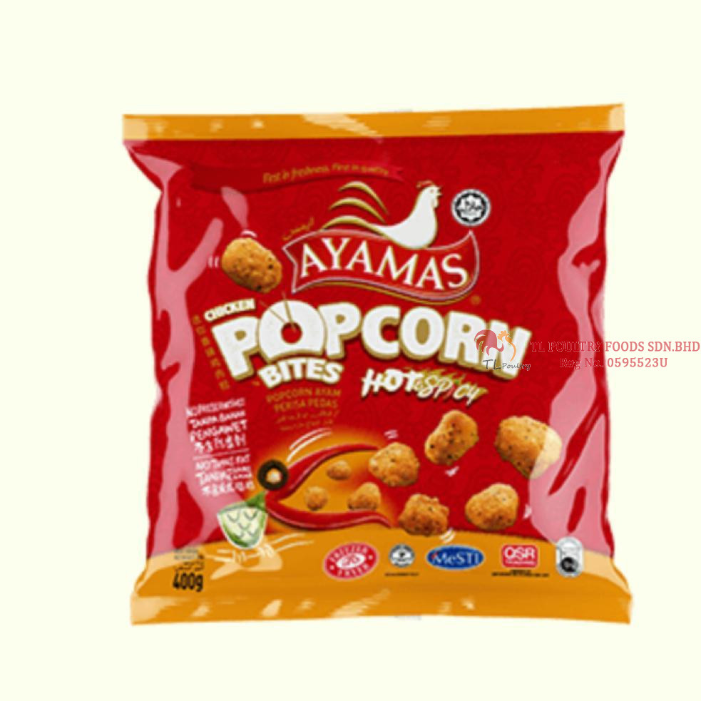 AYAMAS POPCORN BITES (HOT&SPICY) 400GM