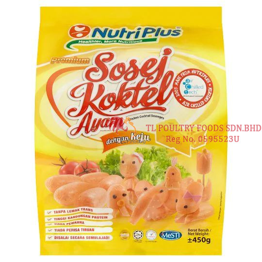 NUTRIPLUS CHICKEN CHEESE COCKTAIL 450GM