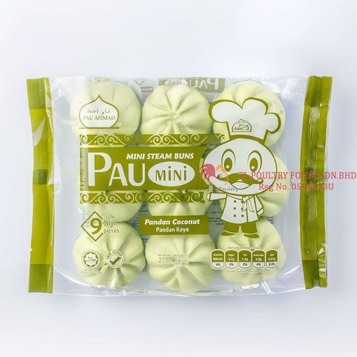 PAU AHMAD MINI STEAM BUN - PANDAN KAYA