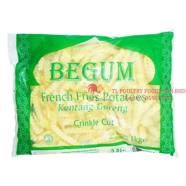 BEGUM FRENCH FRIES CRINCKLE CUT 1KG