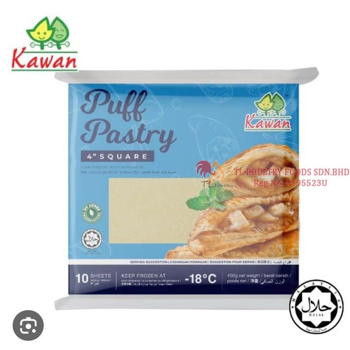 KW PUFF PASTRY SQUARE 4' (10SHEETS)