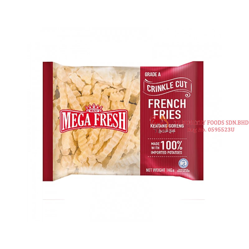 MEGA CRINKLE CUT FRENCH FRIES 1KG