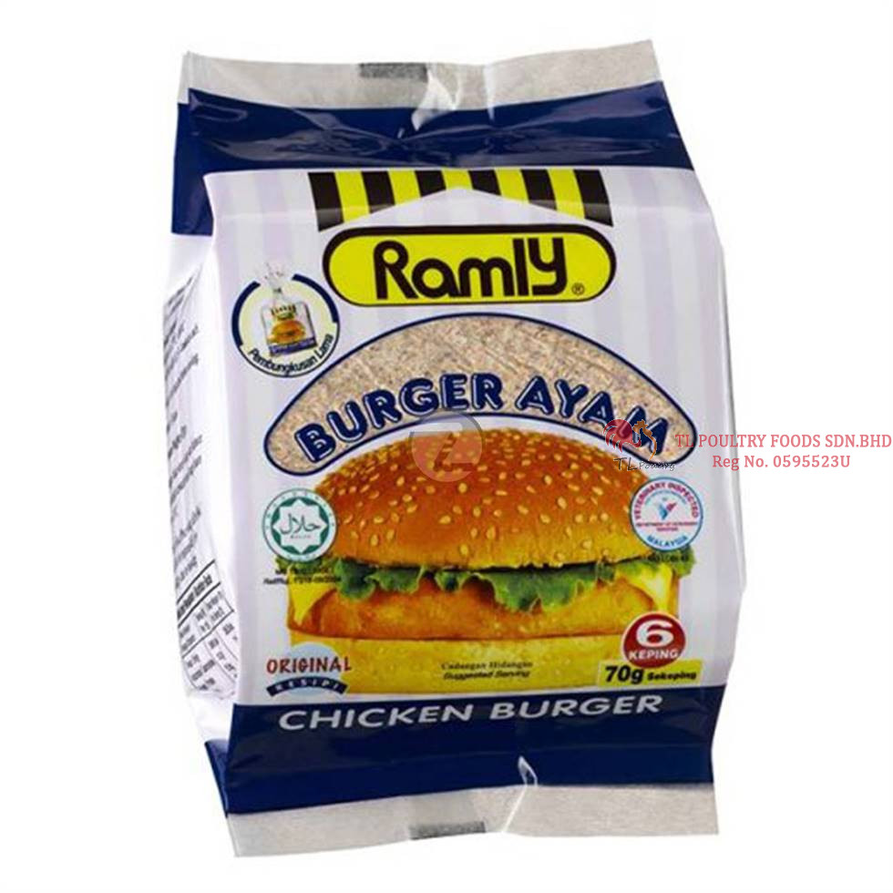 RAMLY CHICKEN BURGER 70GM