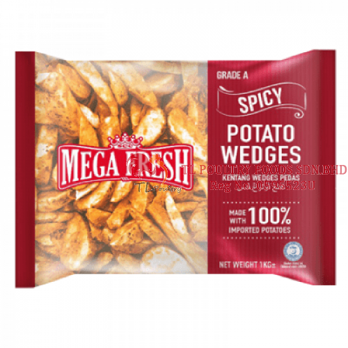 MEGA KENTANG WEDGES PEDAS 1KG