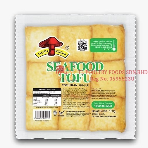 MR TOFU IKAN BERPERISA MAKANAN LAUT 160GM (VAKUM PEK)